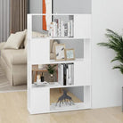 Hoogglans wit Boekenkast bewerkt hout met strak ontwerp - Boekenkasten