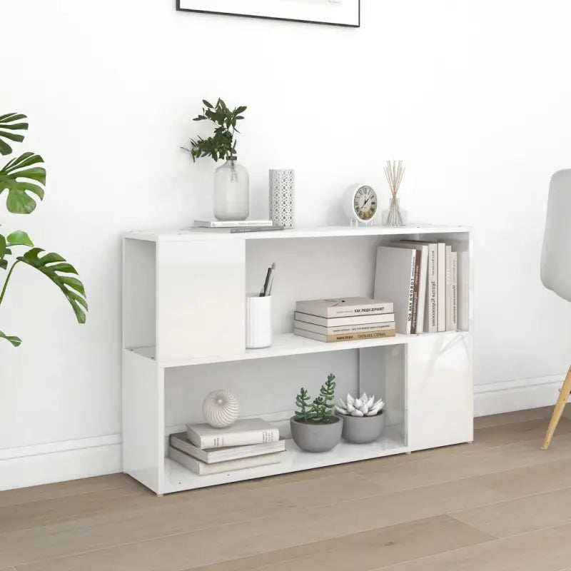 Hoogglans wit Boekenkast bewerkt hout met strak ontwerp - Boekenkasten