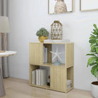 Hoogglans wit Boekenkast bewerkt hout met strak ontwerp - Sonoma eiken / 1 / 60 x 24 x 63 cm - Boekenkasten