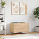 Hoogglans wit CD en DVD kast met ijzeren poten van bewerkt hout - Sonoma eiken / 1 - Cd- & dvd-kasten