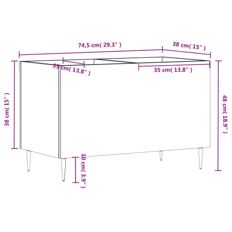 Hoogglans wit CD en DVD kast met ijzeren poten van bewerkt hout - Cd- & dvd-kasten