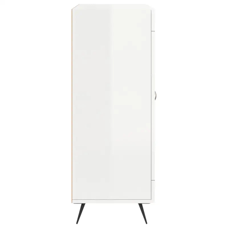 Hoogglans wit dressoir met glas en bewerkt hout voor een tijdloze uitstraling - Dressoirs & buffetkasten