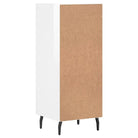 Hoogglans wit dressoir met metalen poten en bewerkt hout - Dressoirs & buffetkasten