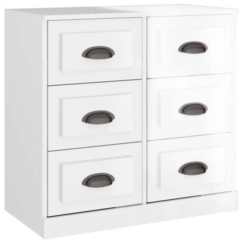 Hoogglans wit dressoir van bewerkt hout met tijdloze uitstraling - Dressoirs & buffetkasten