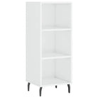 Hoogglans wit dressoir van bewerkt hout met tijdloze uitstraling - Dressoirs & buffetkasten