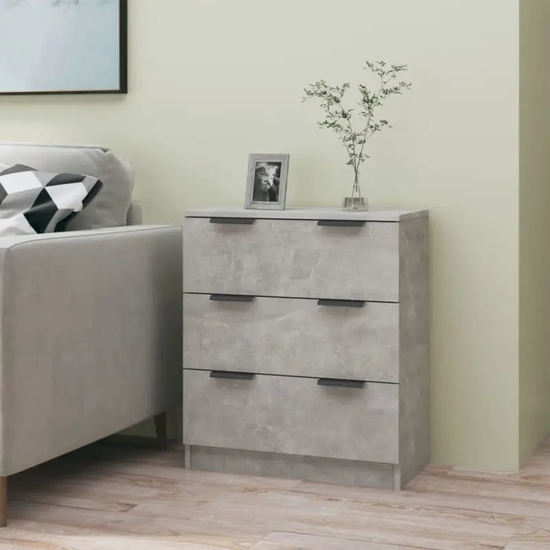 Hoogglans wit dressoir van bewerkt hout voor gemakkelijk schoonmaken - Betongrijs / 1 - Dressoirs & buffetkasten