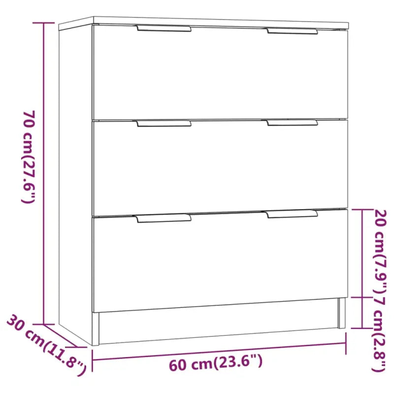 Hoogglans wit dressoir van bewerkt hout voor gemakkelijk schoonmaken - Dressoirs & buffetkasten