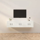 Hoogglans wit tv-meubel met strak en klassiek design - Wit / 3 / 57 cm - Tv-meubels