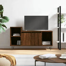 Hoogglans Wit Tv-meubel van Bewerkt Hout voor een stijlvolle kamer - bruin eikenkleur / 1 - Tv-meubels