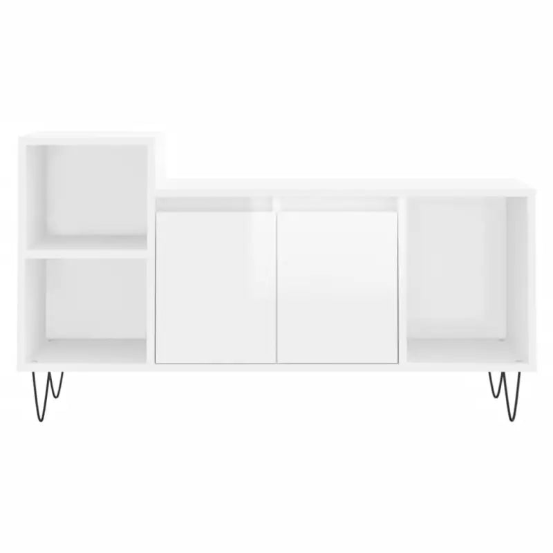 Hoogglans Wit Tv-meubel van Bewerkt Hout voor een stijlvolle kamer - Tv-meubels