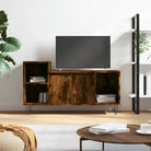 Hoogglans Wit Tv-meubel van Bewerkt Hout voor een stijlvolle kamer - Gerookt eiken / 1 - Tv-meubels