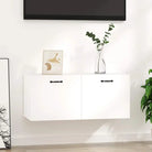 Hoogglans wit wandplanken van bewerkt hout voor stijlvolle muurdecoratie - Hoogglans wit / 1 - Wandplanken
