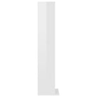 Hoogglans witte cd kast met bewerkt hout en open vakken - Cd- & dvd-kasten