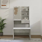 Hoogglans witte slaapkamerkaptafel bewerkt hout binnen handbereik - Hoogglans wit / 74.5 x 40 x 141 cm / 1