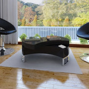 Hoogglans Zwart Salontafel met Opbergruimte en Draaibaar Ontwerp - Zwart / 1 - Salontafels