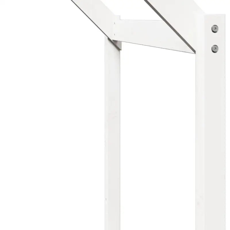 Hoogslaper van massief grenenhout met open zijdeur in wit materiaal - Bedden & bedframes