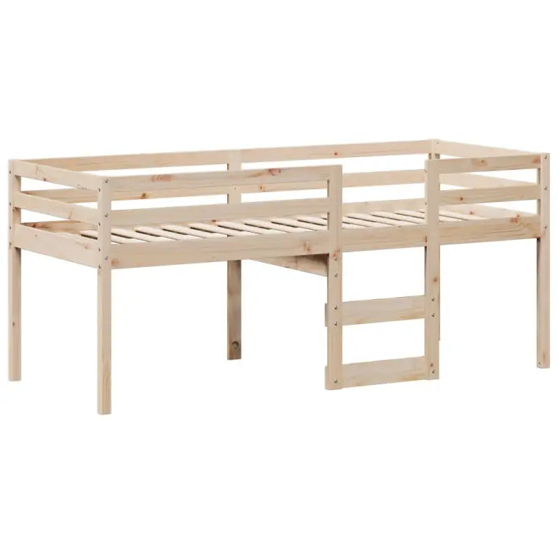 Hoogslaper van massief grenenhout met open zijdeur voor kleine kamers - Bedden & bedframes