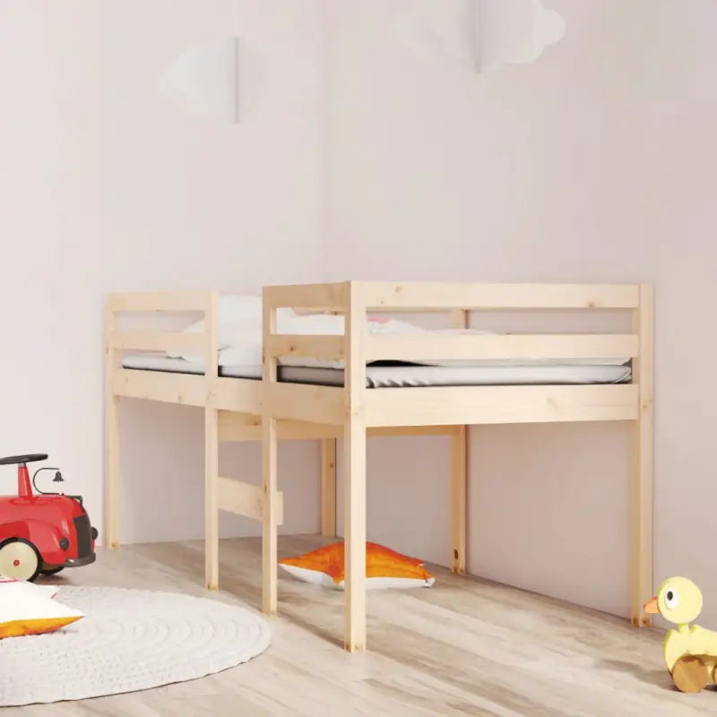 Hoogslaper van massief grenenhout voor moderne kleine slaapkamers - Naturel / 90 x 190 cm - Bedden & bedframes