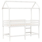 hoogslaper voor kinderen met open zijdeur van massief grenenhout - Bedden & bedframes