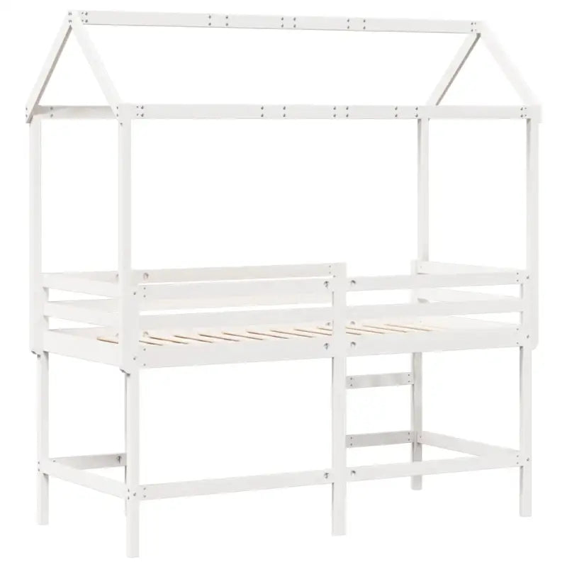 hoogslaper voor kinderen met open zijdeur van massief grenenhout - Bedden & bedframes