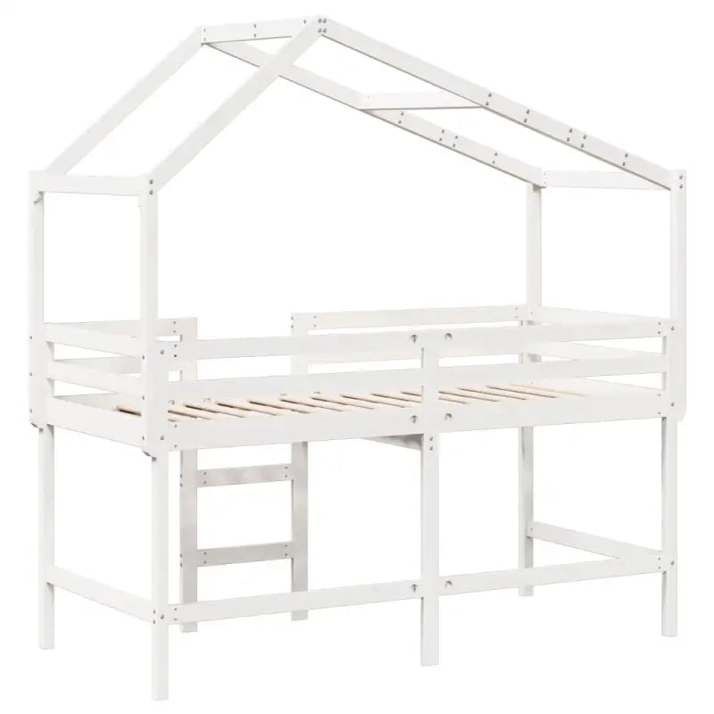 Hoogslaper voor kinderen met open zijdeur van massief grenenhout - Bedden & bedframes