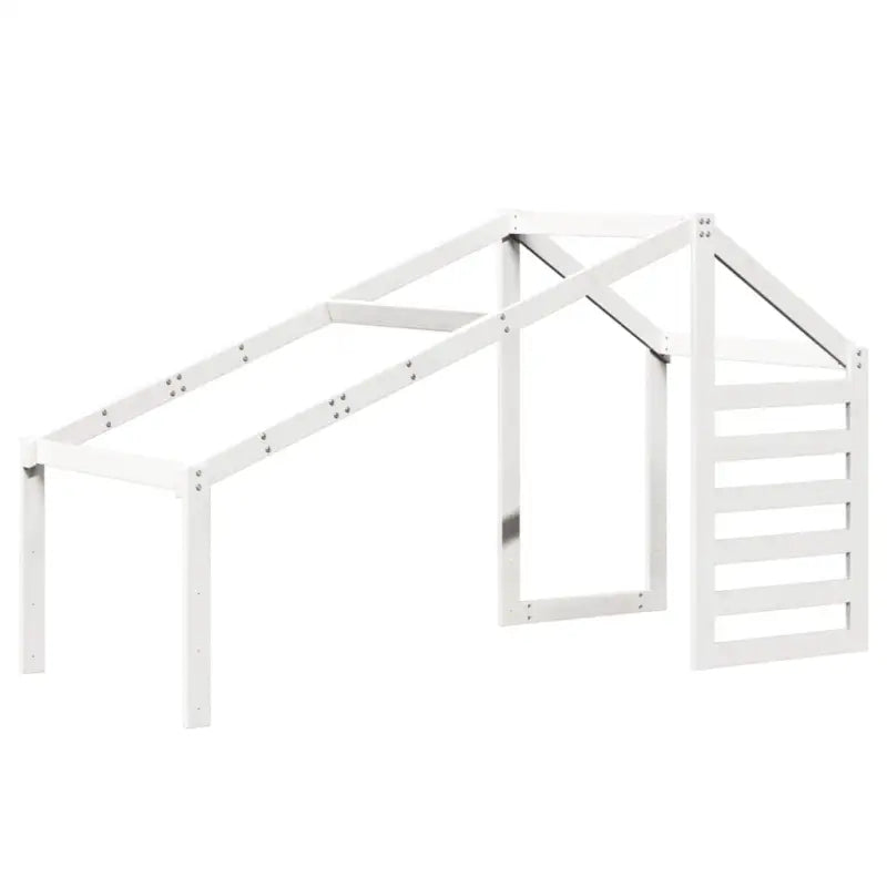 Hoogslaper voor kinderen met open zijdeur van massief grenenhout - Wit / 90 x 200 cm - Bedden & bedframes