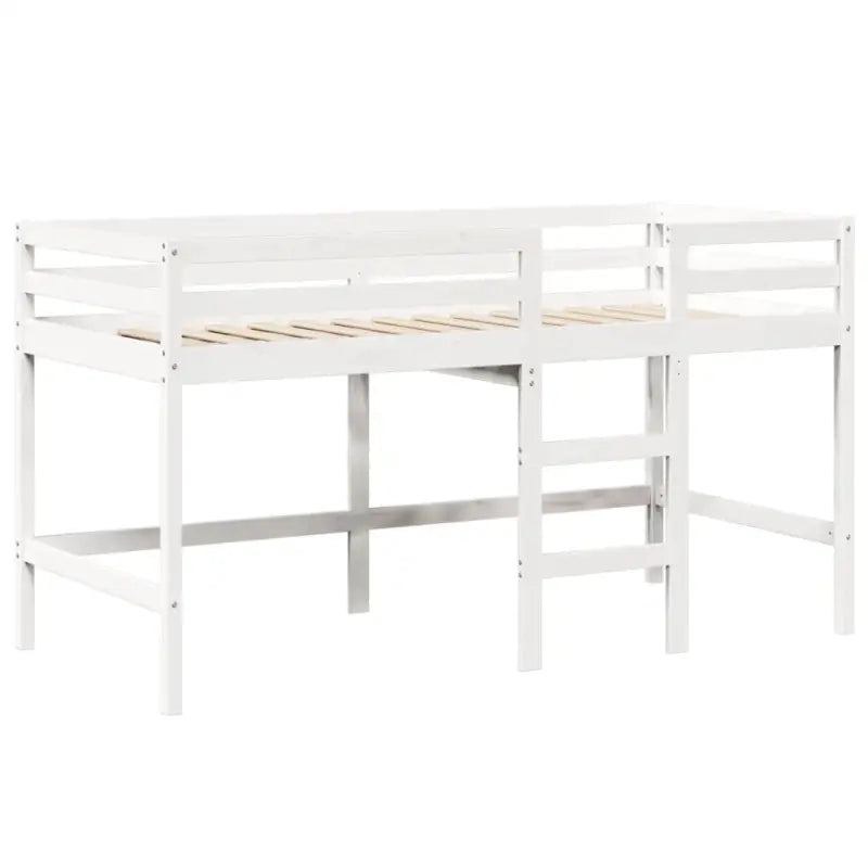 Hoogslaper voor kinderen met open zijdeur van massief grenenhout - Wit / 90 x 200 cm - Bedden & bedframes