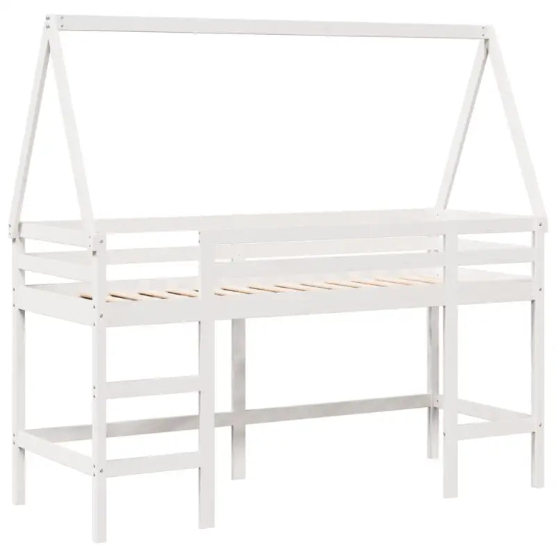 Hoogslaper voor kinderen van massief grenenhout met open zijdeur - Bedden & bedframes