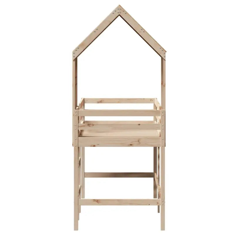 Hoogslaper voor kinderen van massief grenenhout met open zijdeur - Bedden & bedframes