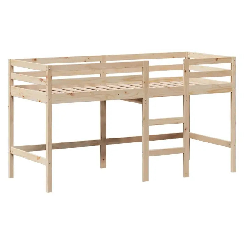 Hoogslaper voor kinderen van massief grenenhout met open zijdeur - Bedden & bedframes