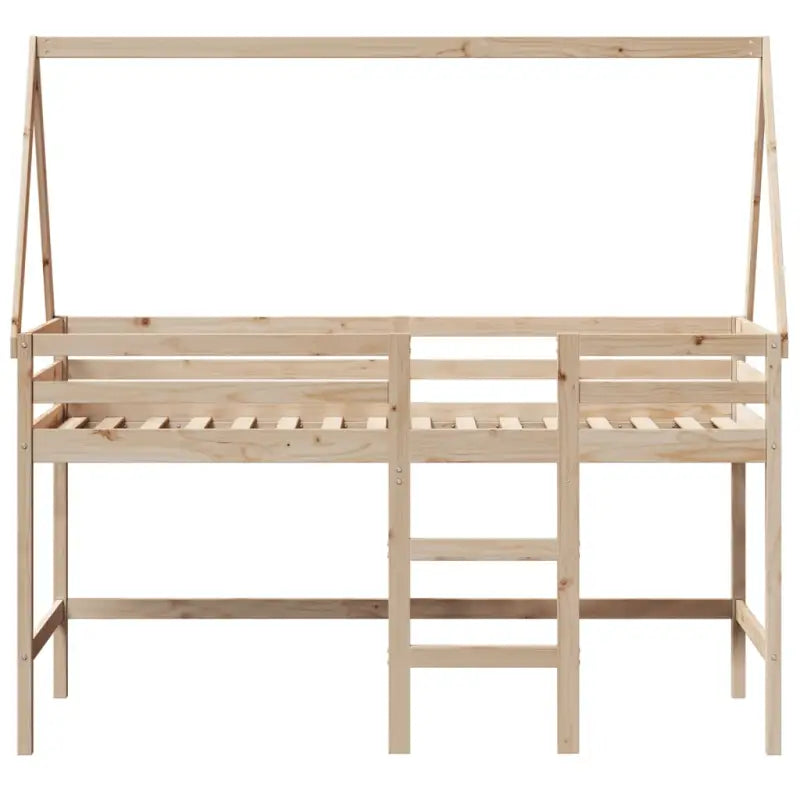 Hoogslaper voor kinderen van massief grenenhout met open zijdeur - Bedden & bedframes