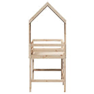 Hoogslaper voor kinderen van massief grenenhout met open zijdeur - Bedden & bedframes
