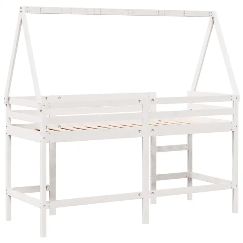 Hoogslaper voor kinderen van massief grenenhout met open zijdeur - Bedden & bedframes