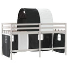 Hoogslaper voor kinderen van massief grenenhout met ruimtebesparing - Bedden & bedframes