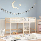 Hoogslaper voor kinderen van massief grenenhout met ruimtebesparing - Naturel / 90 x 200 cm - Bedden & bedframes