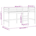 Hoogslaper voor kinderen van massief grenenhout met ruimtebesparing - Bedden & bedframes