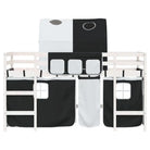 Hoogslaper voor kinderen van massief grenenhout met ruimtebesparing - Bedden & bedframes