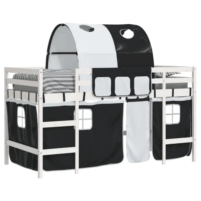 Hoogslaper voor kinderen van massief grenenhout met ruimtebesparing - Bedden & bedframes