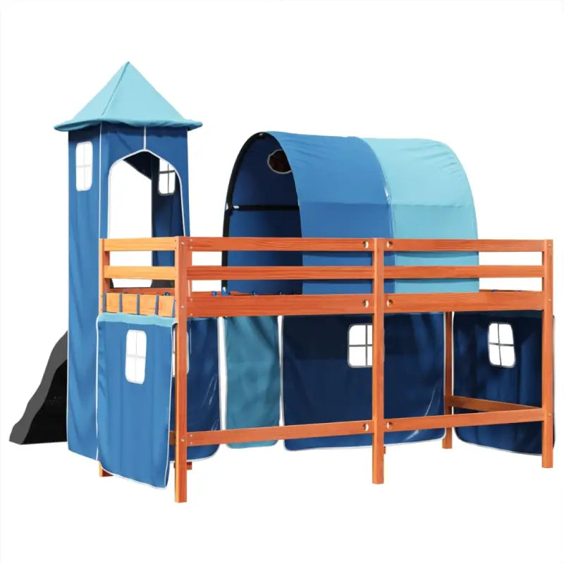 Hoogslaper voor kinderen van massief grenenhout met ruimtelijke functie - Bedden & bedframes