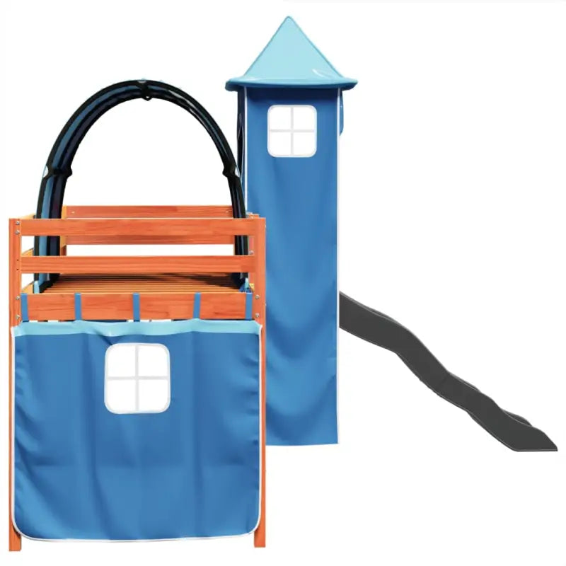 Hoogslaper voor kinderen van massief grenenhout met ruimtelijke functie - Bedden & bedframes