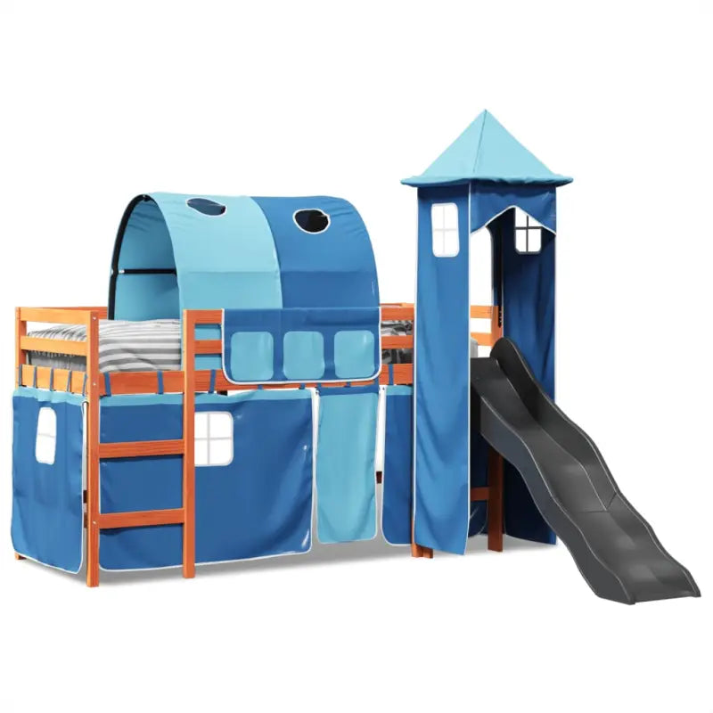 Hoogslaper voor kinderen van massief grenenhout met ruimtelijke functie - Bedden & bedframes