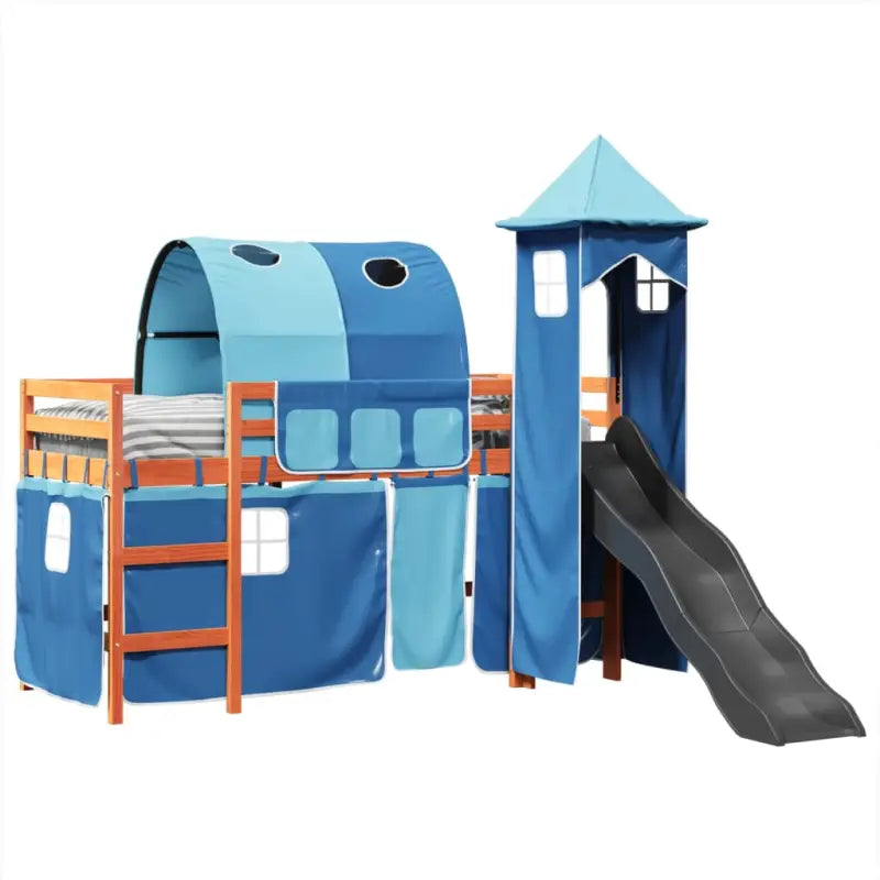 Hoogslaper voor kinderen van massief grenenhout met ruimtelijke functie - Bedden & bedframes