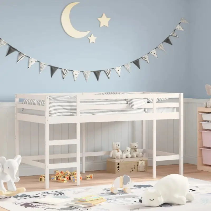 Hoogslaper voor kinderen van massief grenenhout voor ruimtebesparing - Naturel / 90 x 190 cm - Bedden & bedframes