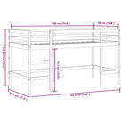 Hoogslaper voor kinderen van massief grenenhout voor ruimtebesparing - Bedden & bedframes