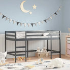Hoogslaper voor kinderen van massief grenenhout voor ruimtebesparing - Zwart / 90 x 190 cm - Bedden & bedframes
