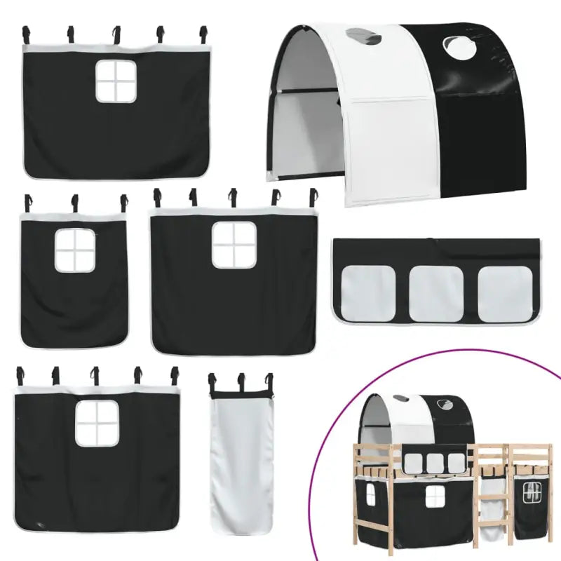 Hoogslaper voor kinderen van massief grenenhout stabiel en ruimtebesparend - Bedden & bedframes