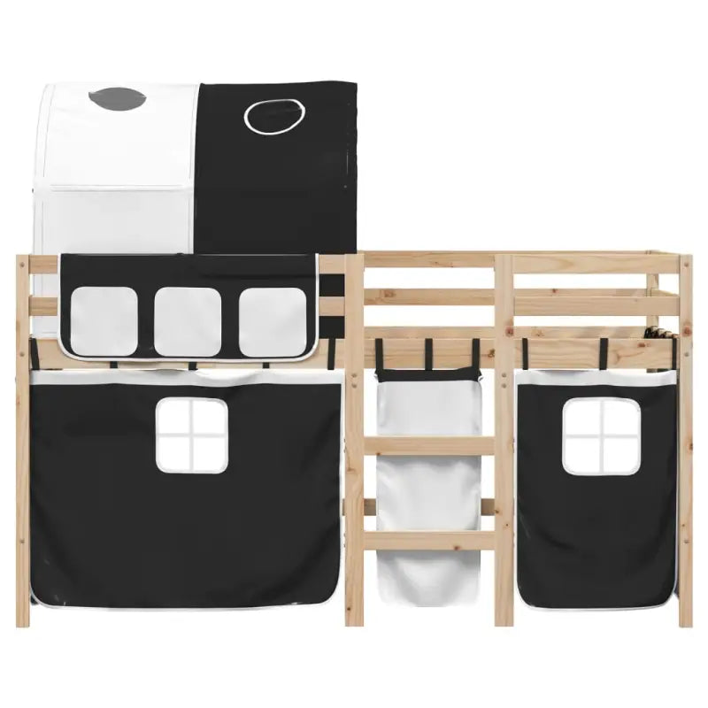 Hoogslaper voor kinderen van massief grenenhout stabiel en ruimtebesparend - Bedden & bedframes