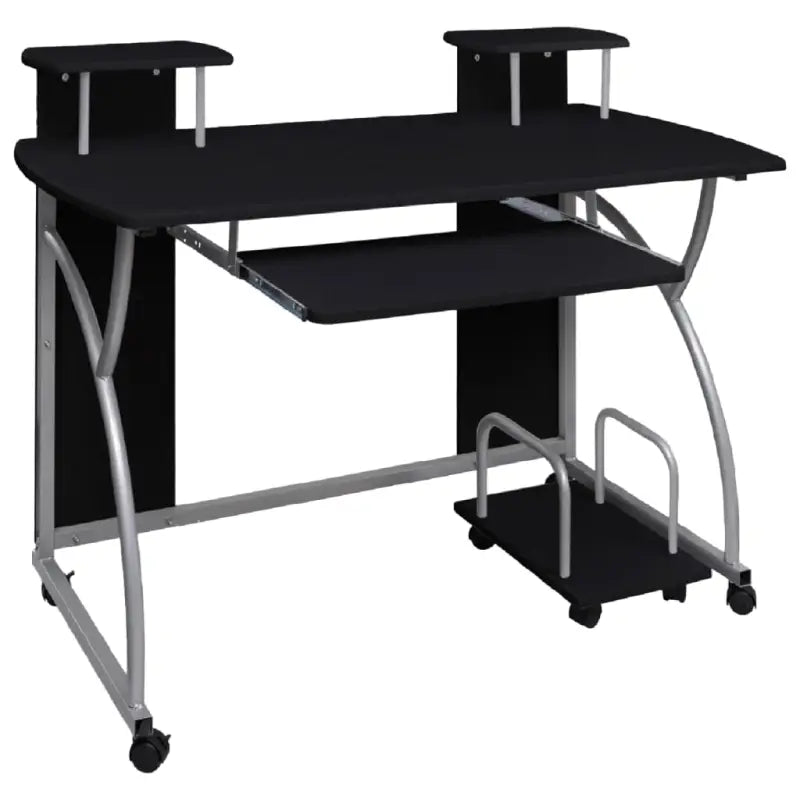 Hoogte bureau van bewerkt hout voor thuiskantoor en studeerkamer - Zwart / 110 x 52 x 88.5 cm - Bureaus
