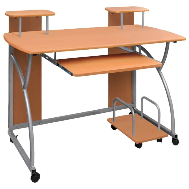 Hoogte bureau van bewerkt hout voor thuiskantoor en studeerkamer - Bruin / 110 x 52 x 88.5 cm - Bureaus