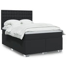 Hoogte verstelbaar boxspringbed met duurzaam kunstleer en comfortabele materiaal vulling - Zwart / 140 x 200 cm
